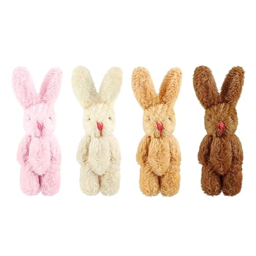 NATOSU 4 Stück 4.5cm Mini Kaninchen, Plüschhase Geschenk für Enkelin Puppenhauszubehör Mini-Kaninchen mit Gelenk,Ostern deko,DIY-Dekoration, Bekleidungsmaterial Zubehör für Kinder NATOSU 4 Stück 4.5cm Mini Kaninchen, Plüschhase Geschenk für Enkelin Puppenhauszubehör Mini-Kaninchen mit Gelenk,Ostern deko,DIY-Dekoration, Bekleidungsmaterial Zubehör für Kinder von NATOSU