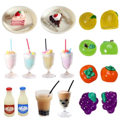 NATOSU Pack of 18 Miniature Food, Miniature Food and Drink, Dollhouse Accessories, GNOME Accessories, Miniature GNOME Accessories, 1:12 Miniature, Afternoon Tea Toy Tableware for Decoration NATOSU Pack of 18 Miniature Food, Miniature Food and Drink, Dollhouse Accessories, GNOME Accessories, Miniature GNOME Accessories, 1:12 Miniature, Afternoon Tea Toy Tableware for Decoration von NATOSU