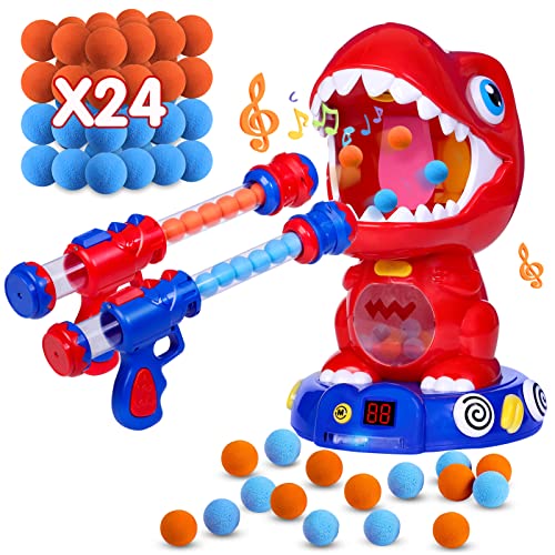 NATTHSWE Bewegliches Dinosaurier Schießspielzeug Schießspiele für Kinder 5 6 7 8 9 +Jahre Jungen Mädchen mit Sprühfunktion Outdoor Score Rekord Garten Spielzeug von NATTHSWE