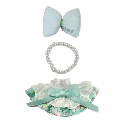 17 cm Puppenkleider-Set (keine Puppe), 3-teiliges Kleid-Outfit-Set für 17 cm Puppenanzug, modischer schicker Hut & Kleidungszubehör für Puppen der 1. / 2. / 3. Generation von NAUXIU