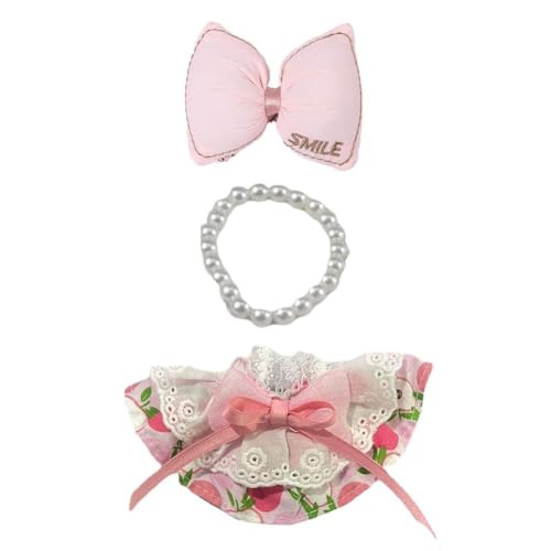 17 cm Puppenkleider-Set (keine Puppe), 3-teiliges Kleid-Outfit-Set für 17 cm Puppenanzug, modischer schicker Hut & Kleidungszubehör für Puppen der 1. / 2. / 3. Generation von NAUXIU