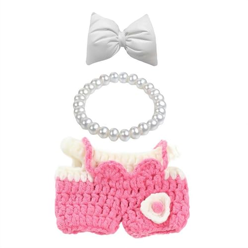 17 cm Puppenkleidungs-Set (ohne Puppe), niedliches luxuriöses schickes Kleid und Schleifen-Haarband, modischer Rock im französischen Stil von NAUXIU