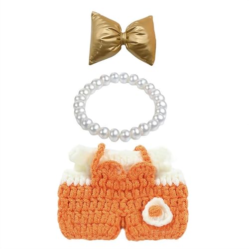 17 cm Puppenkleidungs-Set (ohne Puppe), niedliches luxuriöses schickes Kleid und Schleifen-Haarband, modischer Rock im französischen Stil von NAUXIU
