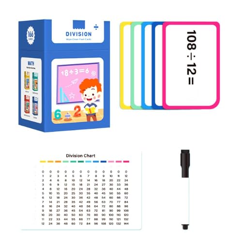 Erasable Mathe-Addition, Subtraktion, Multiplikation & Division Lernkarten – Progressive For Ages Learnin Coated Paper, 3+ von NAUXIU