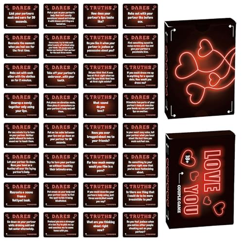 NAUXIU Lustiges Kartenspiel für Paare, Valentinstag für Sie und Ihn, Paargeschenke für Freund, Freundin, Intimitäts-Deck 50 Gesprächskarten, Starter, Pflichten und Fragen, Paar-Spiele, Geschenkspiel NAUXIU Lustiges Kartenspiel für Paare, Valentinstag für Sie und Ihn, Paargeschenke für Freund, Freundin, Intimitäts-Deck 50 Gesprächskarten, Starter, Pflichten und Fragen, Paar-Spiele, Geschenkspiel von NAUXIU