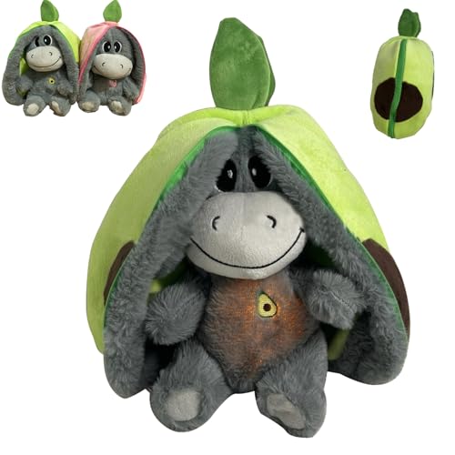NAUXIU Schlafender Plüsch Esel,atmendes Stofftier Esel,Esel Stofftier,Kuscheltier Atmet,Weiches Süßes Kuscheltier Versteckspiel Esel Spielzeug,Stressabbau Stofftier Für Schlafende Kinder-A von NAUXIU