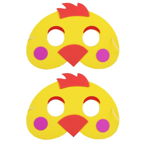 NAUZE 2 Stück Osterküken-Schaumstoff-Masken, niedliche Tiere, EVA-Schaum-Gesichtsmasken mit elastischem Seil, Kinder-Verkleidungszubehör für Jungen und Mädchen, Tier-Partygeschenke NAUZE 2 Stück Osterküken-Schaumstoff-Masken, niedliche Tiere, EVA-Schaum-Gesichtsmasken mit elastischem Seil, Kinder-Verkleidungszubehör für Jungen und Mädchen, Tier-Partygeschenke von NAUZE