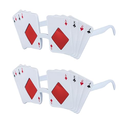 NAUZE 2 Stück Pokerkarten Sonnenbrille Neuheit Kinder Erwachsene Königin Asse König Sonnenbrille Spielkarte Party Zubehör für Halloween Casinos Zubehör NAUZE 2 Stück Pokerkarten Sonnenbrille Neuheit Kinder Erwachsene Königin Asse König Sonnenbrille Spielkarte Party Zubehör für Halloween Casinos Zubehör von NAUZE