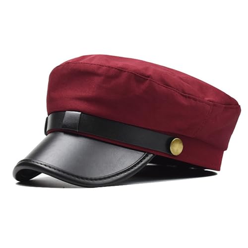 NAUZE Chauffeur Hut Limo Fahrer Hut Taxifahrer Thema Hut für Chauffeur Fasching Festival Kostüm Zubehör (Weinrot) von NAUZE