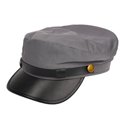 NAUZE Grauer Chauffeur-Hut, Limo-Fahrerhut, Taxifahrer-Motiv, Hut für Chauffeur, Kostüm, Zubehör (grau) von NAUZE