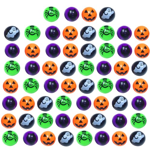 NAUZE Halloween-Hüpfbälle, bunte und kleine Gummi-Hüpfbälle, lustige Halloween-Partygeschenke, Spielzeug für Kinder, Party, Geburtstagsgeschenk, 60 Stück NAUZE Halloween-Hüpfbälle, bunte und kleine Gummi-Hüpfbälle, lustige Halloween-Partygeschenke, Spielzeug für Kinder, Party, Geburtstagsgeschenk, 60 Stück von NAUZE