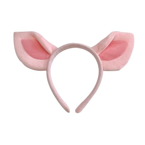 NAUZE Schweineohren-Haarreif, niedlich, rosa, Halloween-Tier-Cosplay-Kopfbedeckung, Plüsch-Tierohren, Performance-Requisite für Schweine-Thema, Cosplay, Mädchen, Miss Geschenk NAUZE Schweineohren-Haarreif, niedlich, rosa, Halloween-Tier-Cosplay-Kopfbedeckung, Plüsch-Tierohren, Performance-Requisite für Schweine-Thema, Cosplay, Mädchen, Miss Geschenk von NAUZE