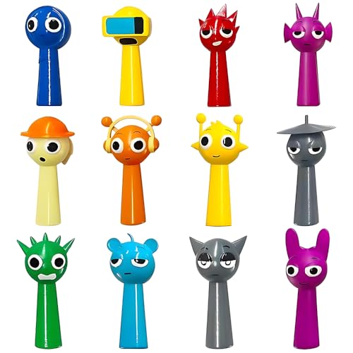 NAVESO 12 Stück Sprunki Figuren Set, Sprunki Spielzeugfiguren, Sprunki Toys, Bunte Sprunki Action Figures für Kinder und Erwachsene, Gamer und Deko, Geburtstag Lustige Geschenke von NAVESO