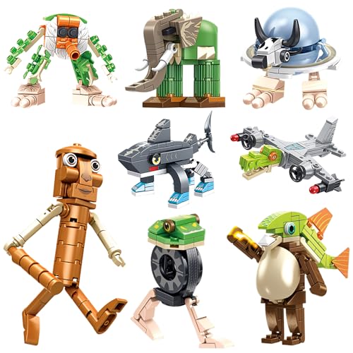 NAVESO Brainrot Figuren Set, 3D Italian Brainrot Figuren, 518Pcs Italian Brainrot Bausteine, T-Ralalero T-Ralala Bausteine, Kreatives Spielzeug, Lustige Geschenk für Kinder & Erwachsene von NAVESO