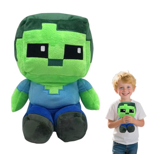 NAVESO Creeper Plüschtier, 26 cm Creeper Stofftier, Spiel Kuscheltier, Cartoon Plüschtier zum Thema Spiel, Cartoon Plüsch Spielzeug, Geschenk für Kinder & Spielefans (Jungen & Mädchen) von NAVESO