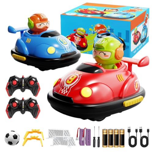 NAVESO Ferngesteuertes Auto Spielzeug, 2 Stück Autoscooter Ferngesteuert Kinder mit LED Licht und Musik, 360° Drift Stunt Autoscooter, RC Auto Spielzeug Geschenke für ab 6+ Jahren Jungen Mädchen von NAVESO