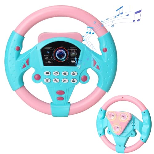 NAVESO Lenkrad Spielzeug für Kinder, Auto Copilot Mit 360° Rotation, Sound und Musik, Lernspielzeug ab 2 Jahre von NAVESO