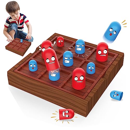NAVESO Tic-Tac-Toe-Brettspiel Für Erwachsene Und Kinder, 2 Spieler Brettspiele, Tischspiele Für Erwachsene Und Kinder, Tic Tac Toe-Spiel, Interaktives Tischspiele von NAVESO