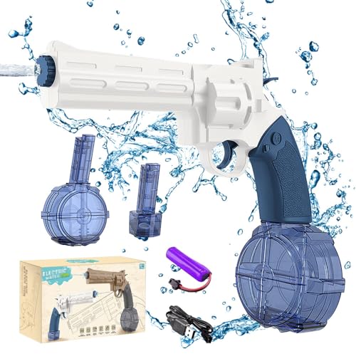NAVESO Wasserpistole Elektrisch, Automatische Wasserpistole, 450CC + 150CC Auto Water Gun Electric, Wasserpistole mit Großer Reichweite, Elektrischer Wasserblaster für Erwachsene Kinder NAVESO Wasserpistole Elektrisch, Automatische Wasserpistole, 450CC + 150CC Auto Water Gun Electric, Wasserpistole mit Großer Reichweite, Elektrischer Wasserblaster für Erwachsene Kinder von NAVESO