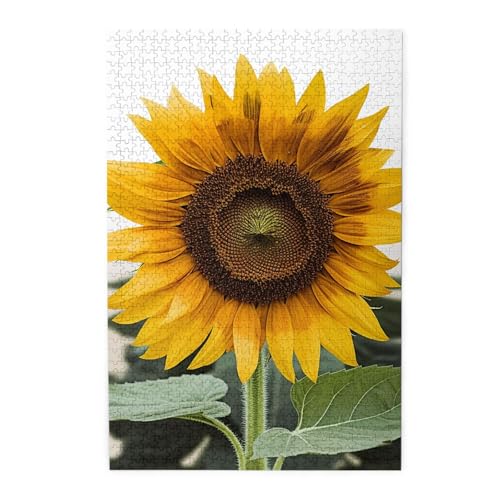 1000-teiliges Puzzle für Erwachsene, herausfordernde Puzzles für Spielabende, Blüte Sonnenblume, Holzpuzzle, personalisierbar, Holzbild, Puzzle für Familie, fertige Größe 50 x 74,9 cm 1000-teiliges Puzzle für Erwachsene, herausfordernde Puzzles für Spielabende, Blüte Sonnenblume, Holzpuzzle, personalisierbar, Holzbild, Puzzle für Familie, fertige Größe 50 x 74,9 cm von NBCCDVSH