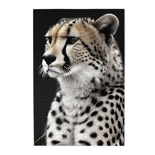 1000-teiliges Puzzle für Erwachsene, herausfordernde Puzzles für Spielabende, Geparden-Holzpuzzles, personalisiertes, individuelles Holzbild, Puzzle für Familie, fertige Größe 50 x 74,9 cm 1000-teiliges Puzzle für Erwachsene, herausfordernde Puzzles für Spielabende, Geparden-Holzpuzzles, personalisiertes, individuelles Holzbild, Puzzle für Familie, fertige Größe 50 x 74,9 cm von NBCCDVSH