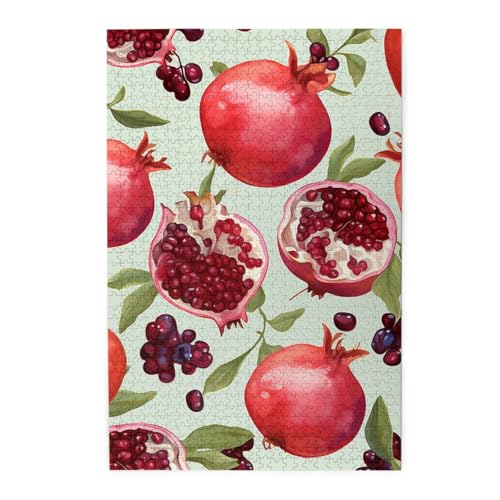 1000-teiliges Puzzle für Erwachsene, herausfordernde Puzzles für Spielabende, Granatapfel-Muster, Holzpuzzle, personalisierbar, Holzbild, Puzzle für Familie, fertige Größe 50 x 74,9 cm 1000-teiliges Puzzle für Erwachsene, herausfordernde Puzzles für Spielabende, Granatapfel-Muster, Holzpuzzle, personalisierbar, Holzbild, Puzzle für Familie, fertige Größe 50 x 74,9 cm von NBCCDVSH