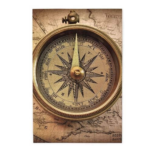 1000-teiliges Puzzle für Erwachsene, herausfordernde Puzzles für Spielabende, Kompassgesetz, Navigation, Holzpuzzle, personalisierbar, Holzbild, Puzzle für Familie, fertige Größe 50 x 74,9 cm 1000-teiliges Puzzle für Erwachsene, herausfordernde Puzzles für Spielabende, Kompassgesetz, Navigation, Holzpuzzle, personalisierbar, Holzbild, Puzzle für Familie, fertige Größe 50 x 74,9 cm von NBCCDVSH
