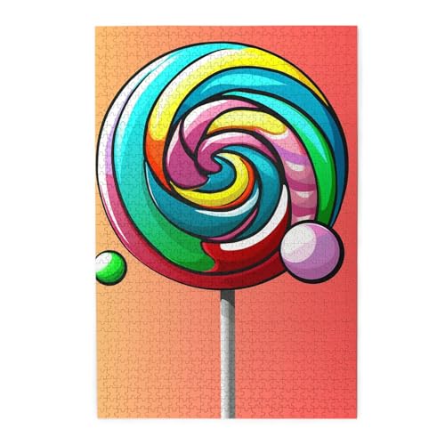1000-teiliges Puzzle für Erwachsene, herausfordernde Puzzles für Spielabende, Lutscher-Holzpuzzles, personalisierbar, Holzbild, Puzzle für Familie, fertige Größe 50 x 74,9 cm 1000-teiliges Puzzle für Erwachsene, herausfordernde Puzzles für Spielabende, Lutscher-Holzpuzzles, personalisierbar, Holzbild, Puzzle für Familie, fertige Größe 50 x 74,9 cm von NBCCDVSH