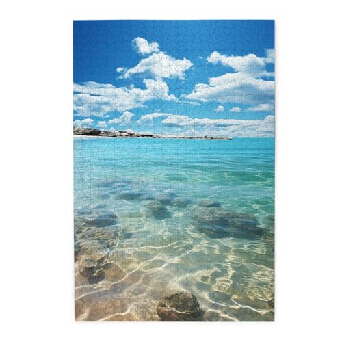 1000-teiliges Puzzle für Erwachsene, herausfordernde Puzzles für Spielabende, Meerwasser-Holzpuzzle, personalisiertes Holzpuzzle für Familie, fertige Größe 1000-teiliges Puzzle für Erwachsene, herausfordernde Puzzles für Spielabende, Meerwasser-Holzpuzzle, personalisiertes Holzpuzzle für Familie, fertige Größe von NBCCDVSH
