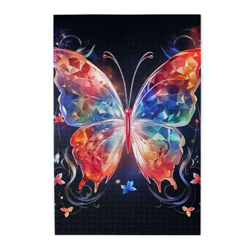 1000-teiliges Puzzle für Erwachsene, herausfordernde Puzzles für Spielabende, Musik, Schmetterling, Holzpuzzles, personalisierbar, Holzbild, Puzzle für Familie, fertige Größe 50 x 74,9 cm 1000-teiliges Puzzle für Erwachsene, herausfordernde Puzzles für Spielabende, Musik, Schmetterling, Holzpuzzles, personalisierbar, Holzbild, Puzzle für Familie, fertige Größe 50 x 74,9 cm von NBCCDVSH