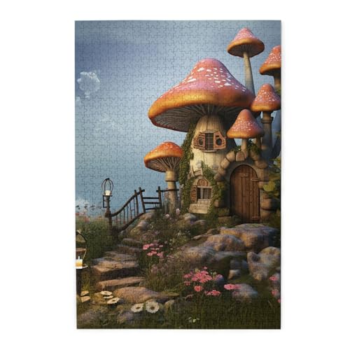1000-teiliges Puzzle für Erwachsene, herausfordernde Puzzles für Spielabende, Pilzgarten, Holzpuzzle, personalisierbar, Holzbild, Puzzle für Familie, fertige Größe 50 x 74,9 cm 1000-teiliges Puzzle für Erwachsene, herausfordernde Puzzles für Spielabende, Pilzgarten, Holzpuzzle, personalisierbar, Holzbild, Puzzle für Familie, fertige Größe 50 x 74,9 cm von NBCCDVSH