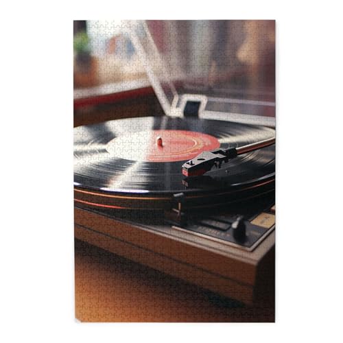 1000-teiliges Puzzle für Erwachsene, herausfordernde Puzzles für Spielabende, Plattenspieler, Holzpuzzles, personalisierbar, Holzbild, Puzzle für Familie, fertige Größe 50 x 74,9 cm 1000-teiliges Puzzle für Erwachsene, herausfordernde Puzzles für Spielabende, Plattenspieler, Holzpuzzles, personalisierbar, Holzbild, Puzzle für Familie, fertige Größe 50 x 74,9 cm von NBCCDVSH