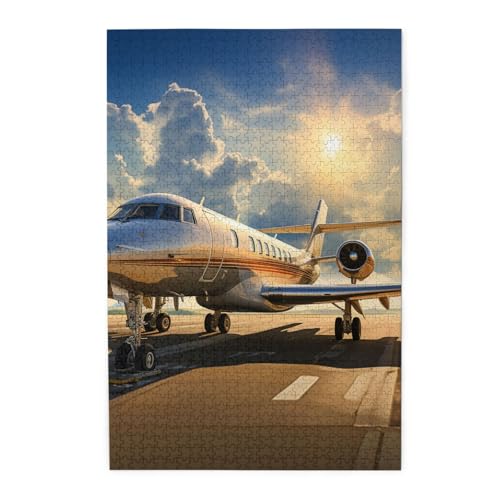 1000-teiliges Puzzle für Erwachsene, herausfordernde Puzzles für Spielabende, Privatflugzeug, Holzpuzzles, personalisierbar, Holzbild, Puzzle für Familie, fertige Größe 50 x 74,9 cm 1000-teiliges Puzzle für Erwachsene, herausfordernde Puzzles für Spielabende, Privatflugzeug, Holzpuzzles, personalisierbar, Holzbild, Puzzle für Familie, fertige Größe 50 x 74,9 cm von NBCCDVSH