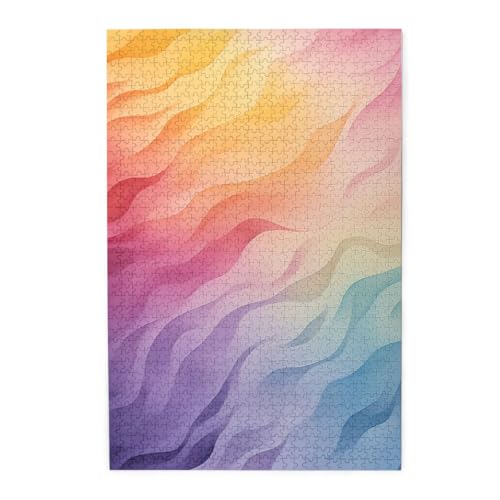 1000-teiliges Puzzle für Erwachsene, herausfordernde Puzzles für Spielabende, Regenbogen-Holzpuzzles, personalisierbar, Holzbild, Puzzle für Familie, fertige Größe 50 x 74,9 cm 1000-teiliges Puzzle für Erwachsene, herausfordernde Puzzles für Spielabende, Regenbogen-Holzpuzzles, personalisierbar, Holzbild, Puzzle für Familie, fertige Größe 50 x 74,9 cm von NBCCDVSH
