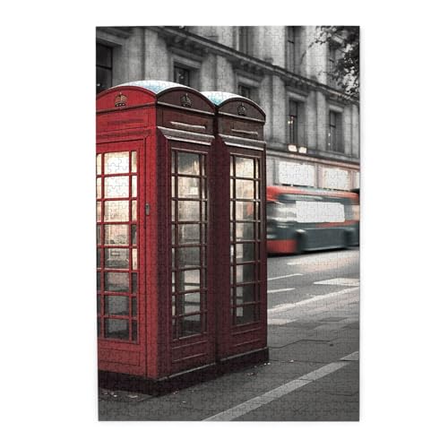 1000-teiliges Puzzle für Erwachsene, herausfordernde Puzzles für Spielabende, Telefonzelle, Holzpuzzles, personalisierbar, Holzbild, Puzzle für Familie, fertige Größe 50 x 74,9 cm 1000-teiliges Puzzle für Erwachsene, herausfordernde Puzzles für Spielabende, Telefonzelle, Holzpuzzles, personalisierbar, Holzbild, Puzzle für Familie, fertige Größe 50 x 74,9 cm von NBCCDVSH