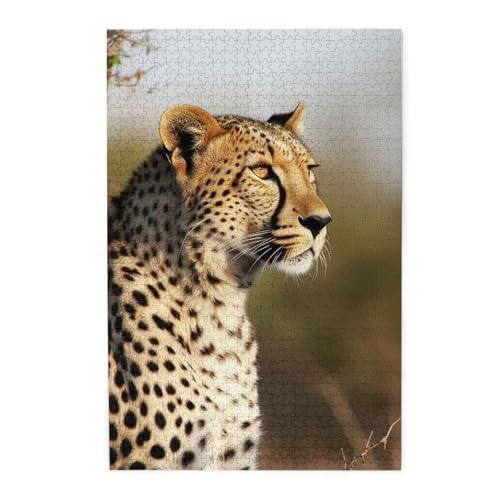 1000-teiliges Puzzle für Erwachsene, herausfordernde Puzzles für Spielabende, Wildtier-Leoparden-Holzpuzzles, personalisierbar, Holzbild, Puzzle für Familie, fertige Größe 50 x 74,9 cm 1000-teiliges Puzzle für Erwachsene, herausfordernde Puzzles für Spielabende, Wildtier-Leoparden-Holzpuzzles, personalisierbar, Holzbild, Puzzle für Familie, fertige Größe 50 x 74,9 cm von NBCCDVSH