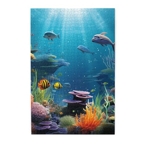 1000-teiliges Puzzle für Erwachsene, herausfordernde Puzzles für Spielabende, bunte Holzpuzzle der Unterwasserwelt, personalisiertes Holzpuzzle für Familie 1000-teiliges Puzzle für Erwachsene, herausfordernde Puzzles für Spielabende, bunte Holzpuzzle der Unterwasserwelt, personalisiertes Holzpuzzle für Familie von NBCCDVSH