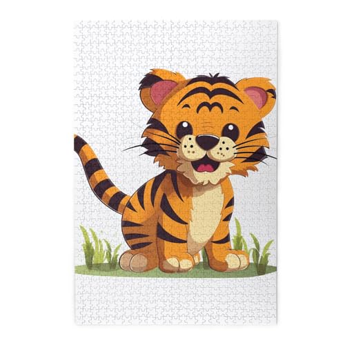 1000-teiliges Puzzle für Erwachsene, herausfordernde Puzzles für Spielabende, gepunkteter Tiger, Holzpuzzle, personalisierbar, Holzbild, Puzzle für Familie, fertige Größe 50 x 74,9 cm 1000-teiliges Puzzle für Erwachsene, herausfordernde Puzzles für Spielabende, gepunkteter Tiger, Holzpuzzle, personalisierbar, Holzbild, Puzzle für Familie, fertige Größe 50 x 74,9 cm von NBCCDVSH