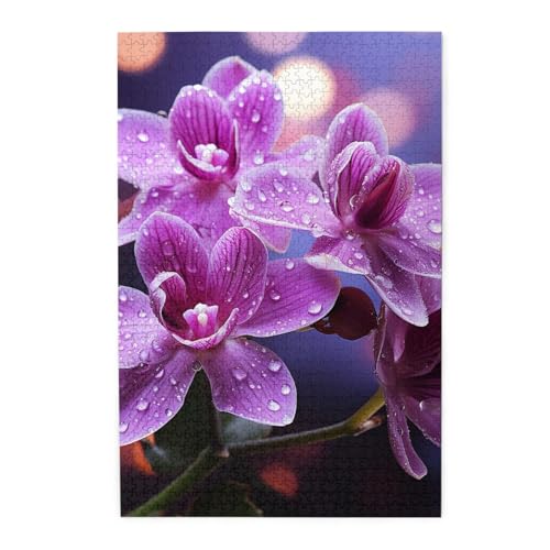 1000-teiliges Puzzle für Erwachsene, herausfordernde Puzzles für Spielabende, lila Blume, Holzpuzzles, personalisierbar, Holzbild, Puzzle für Familie, fertige Größe 50 x 74,9 cm 1000-teiliges Puzzle für Erwachsene, herausfordernde Puzzles für Spielabende, lila Blume, Holzpuzzles, personalisierbar, Holzbild, Puzzle für Familie, fertige Größe 50 x 74,9 cm von NBCCDVSH