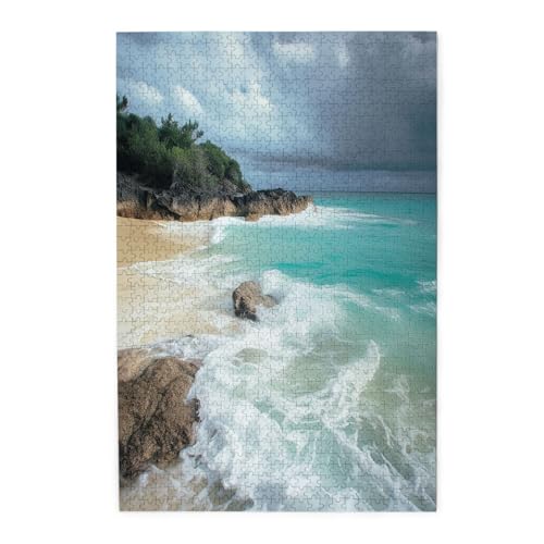 1000-teiliges Puzzle für Erwachsene, herausfordernde Puzzles für Spielabende, ruhige Küstenholzpuzzles, personalisierbar, Holzbild, Puzzle für Familie, fertige Größe 50 x 74,9 cm 1000-teiliges Puzzle für Erwachsene, herausfordernde Puzzles für Spielabende, ruhige Küstenholzpuzzles, personalisierbar, Holzbild, Puzzle für Familie, fertige Größe 50 x 74,9 cm von NBCCDVSH