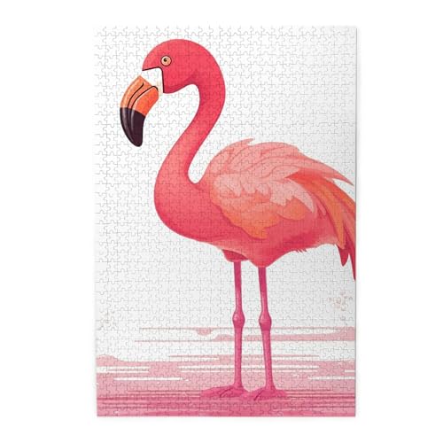 1000-teiliges Puzzle für Erwachsene, herausfordernde Puzzles für Spieleabende, Cartoon-Flamingo-Holzpuzzles, personalisiertes Holzbild, Puzzle für Familie, fertige Größe 50 x 74,9 cm 1000-teiliges Puzzle für Erwachsene, herausfordernde Puzzles für Spieleabende, Cartoon-Flamingo-Holzpuzzles, personalisiertes Holzbild, Puzzle für Familie, fertige Größe 50 x 74,9 cm von NBCCDVSH