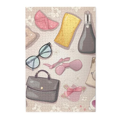 1000-teiliges Puzzle für Erwachsene, herausfordernde Puzzles für Spieleabende, Damenprodukte, Taschen, Schuhe, Parfüm, Holzpuzzles, personalisierbar, Holzbild, Puzzle für Familie, fertige Größe 50 x 1000-teiliges Puzzle für Erwachsene, herausfordernde Puzzles für Spieleabende, Damenprodukte, Taschen, Schuhe, Parfüm, Holzpuzzles, personalisierbar, Holzbild, Puzzle für Familie, fertige Größe 50 x von NBCCDVSH