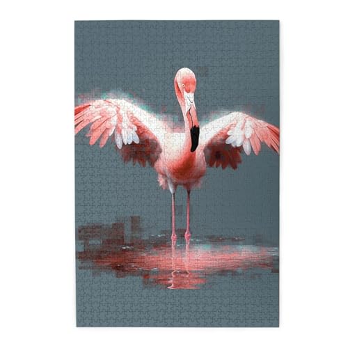 1000-teiliges Puzzle für Erwachsene, herausfordernde Puzzles für Spieleabende, Flamingo-Holzpuzzles, personalisierbar, Holzbild, Puzzle für Familie, fertige Größe 50 x 74,9 cm 1000-teiliges Puzzle für Erwachsene, herausfordernde Puzzles für Spieleabende, Flamingo-Holzpuzzles, personalisierbar, Holzbild, Puzzle für Familie, fertige Größe 50 x 74,9 cm von NBCCDVSH