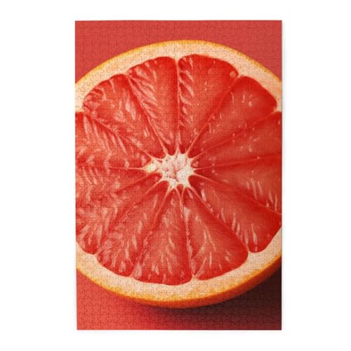 1000-teiliges Puzzle für Erwachsene, herausfordernde Puzzles für Spieleabende, Holzpuzzle aus reifen rosa Grapefruitscheiben für Familie, fertige Größe, 19,7 x 1000-teiliges Puzzle für Erwachsene, herausfordernde Puzzles für Spieleabende, Holzpuzzle aus reifen rosa Grapefruitscheiben für Familie, fertige Größe, 19,7 x von NBCCDVSH