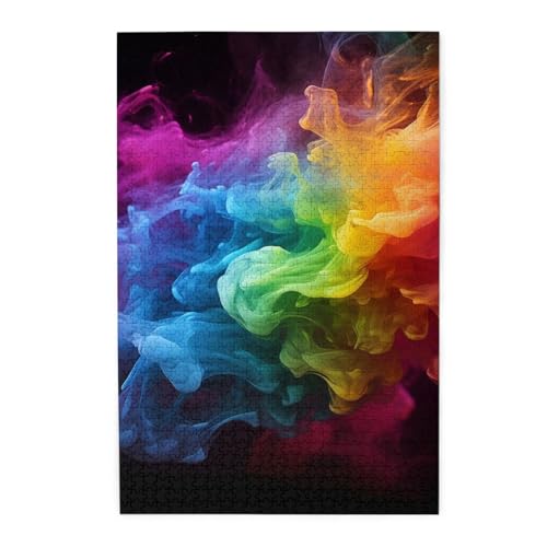 1000-teiliges Puzzle für Erwachsene, herausfordernde Puzzles für Spieleabende, Regenbogenrauchholzpuzzle, personalisiertes Holzpuzzle für Familie, fertige Größe 1000-teiliges Puzzle für Erwachsene, herausfordernde Puzzles für Spieleabende, Regenbogenrauchholzpuzzle, personalisiertes Holzpuzzle für Familie, fertige Größe von NBCCDVSH