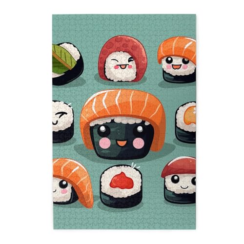 1000-teiliges Puzzle für Erwachsene, herausfordernde Puzzles für Spieleabende, Sushi-Holzpuzzles, personalisierbar, Holzbild, Puzzle für Familie, fertige Größe 50 x 74,9 cm 1000-teiliges Puzzle für Erwachsene, herausfordernde Puzzles für Spieleabende, Sushi-Holzpuzzles, personalisierbar, Holzbild, Puzzle für Familie, fertige Größe 50 x 74,9 cm von NBCCDVSH