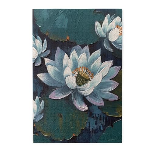 1000-teiliges Puzzle für Erwachsene, herausfordernde Puzzles für Spieleabende, handbemalte Lotus-Holzpuzzles, personalisiertes, individuelles Holzbild, Puzzle für Familie, fertige Größe 50 x 74,9 cm 1000-teiliges Puzzle für Erwachsene, herausfordernde Puzzles für Spieleabende, handbemalte Lotus-Holzpuzzles, personalisiertes, individuelles Holzbild, Puzzle für Familie, fertige Größe 50 x 74,9 cm von NBCCDVSH