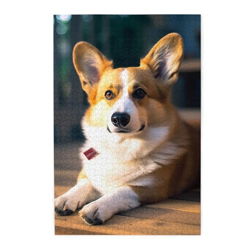 1000-teiliges Puzzle für Erwachsene, herausfordernde Puzzles für Spieleabende, intelligente Holzpuzzle, Corgi-Holzpuzzle, personalisiertes Familienpuzzle, fertige Größe 1000-teiliges Puzzle für Erwachsene, herausfordernde Puzzles für Spieleabende, intelligente Holzpuzzle, Corgi-Holzpuzzle, personalisiertes Familienpuzzle, fertige Größe von NBCCDVSH