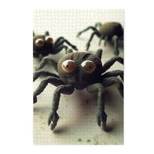 1000-teiliges Puzzle für Erwachsene, herausfordernde Puzzles für Spieleabende, lustige Spinne, Holzpuzzles, personalisierbar, Holzbild, Puzzle für Familie, fertige Größe 50 x 74,9 cm 1000-teiliges Puzzle für Erwachsene, herausfordernde Puzzles für Spieleabende, lustige Spinne, Holzpuzzles, personalisierbar, Holzbild, Puzzle für Familie, fertige Größe 50 x 74,9 cm von NBCCDVSH