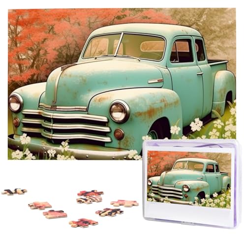 1000-teiliges Puzzle für Erwachsene, herausforderndes Puzzle für Spielabende, Frühling, Retro-Auto, Holzpuzzle, fertige Größe 74,9 x 50 cm 1000-teiliges Puzzle für Erwachsene, herausforderndes Puzzle für Spielabende, Frühling, Retro-Auto, Holzpuzzle, fertige Größe 74,9 x 50 cm von NBCCDVSH